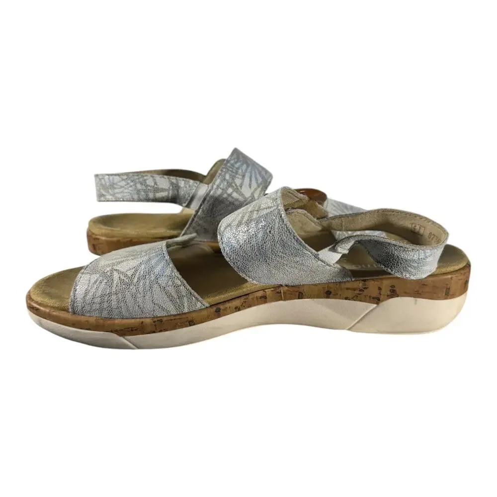 Remonte R6853-92 Touch Rip Tape Fasten Sandals Blue White Womens US 10-10.5 - Picture 7 of 9